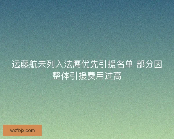 远藤航未列入法鹰优先引援名单 部分因整体引援费用过高