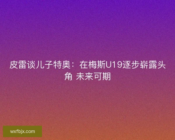 皮雷谈儿子特奥:在梅斯U19逐步崭露头角 未来可期 皮雷谈儿子特奥:在梅斯U19逐步崭露头角 未来可期